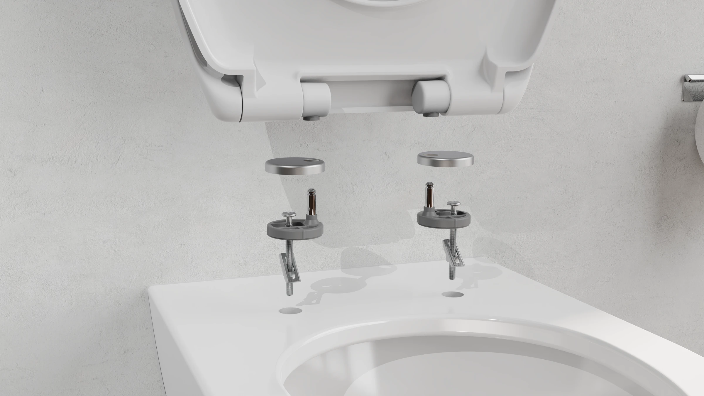 Duroplast WC-Sitz WHITE, mit Absenkautomatik und Schnellverschluss