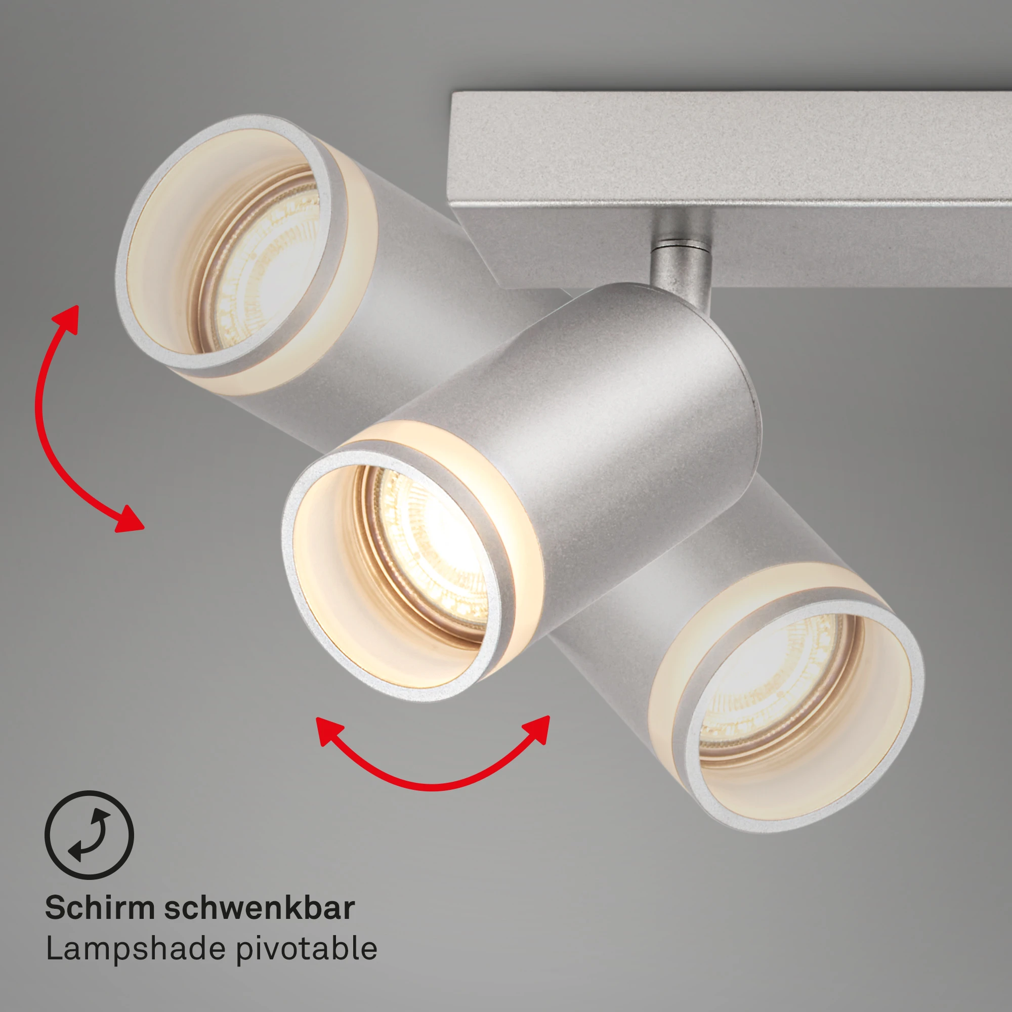 RUB Spot light, 3-flame, GU10/excl. bulb, chrome-matt