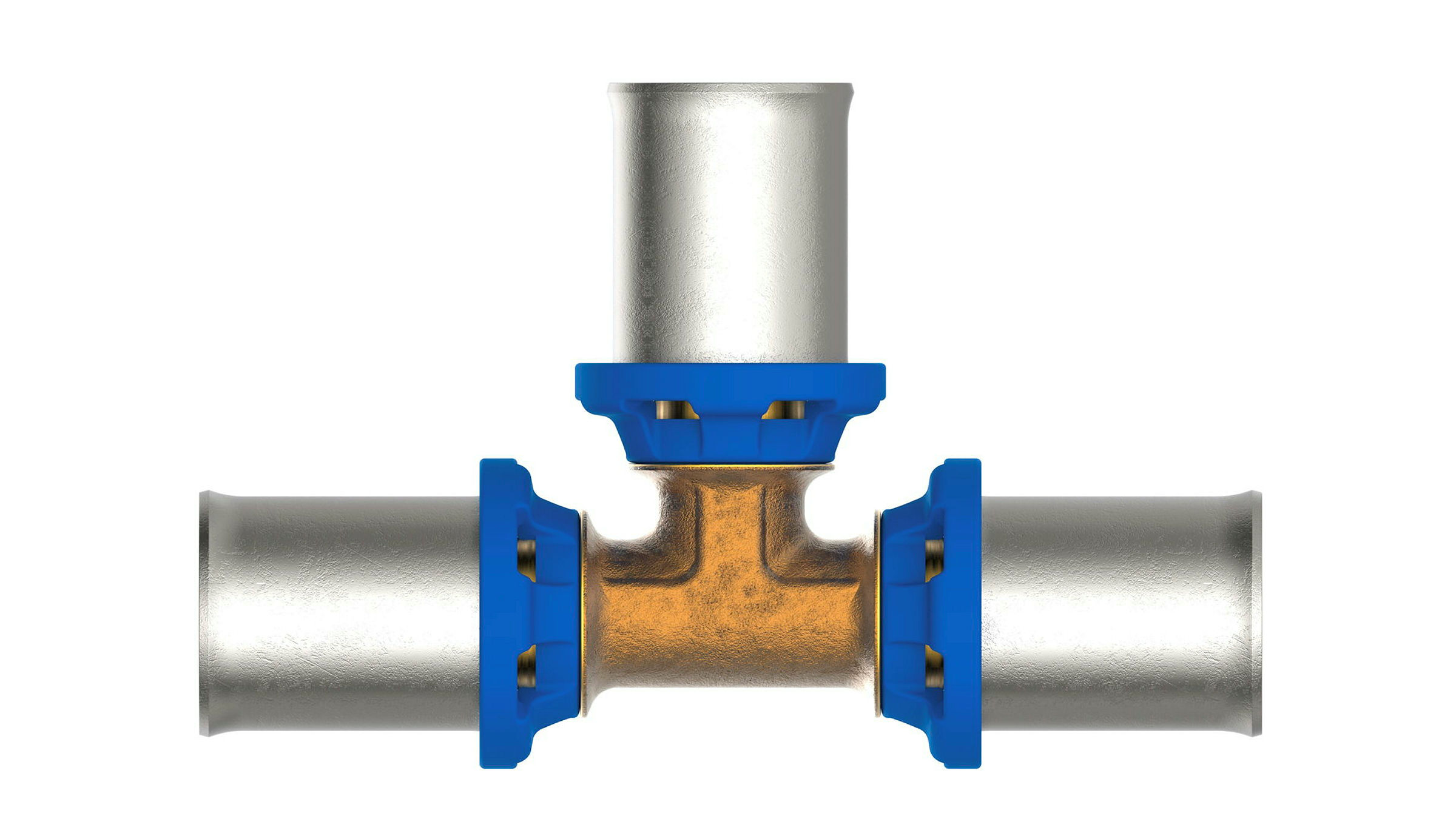 MS T-Stück, blank, 26 mm, Pressfitting für MSVR