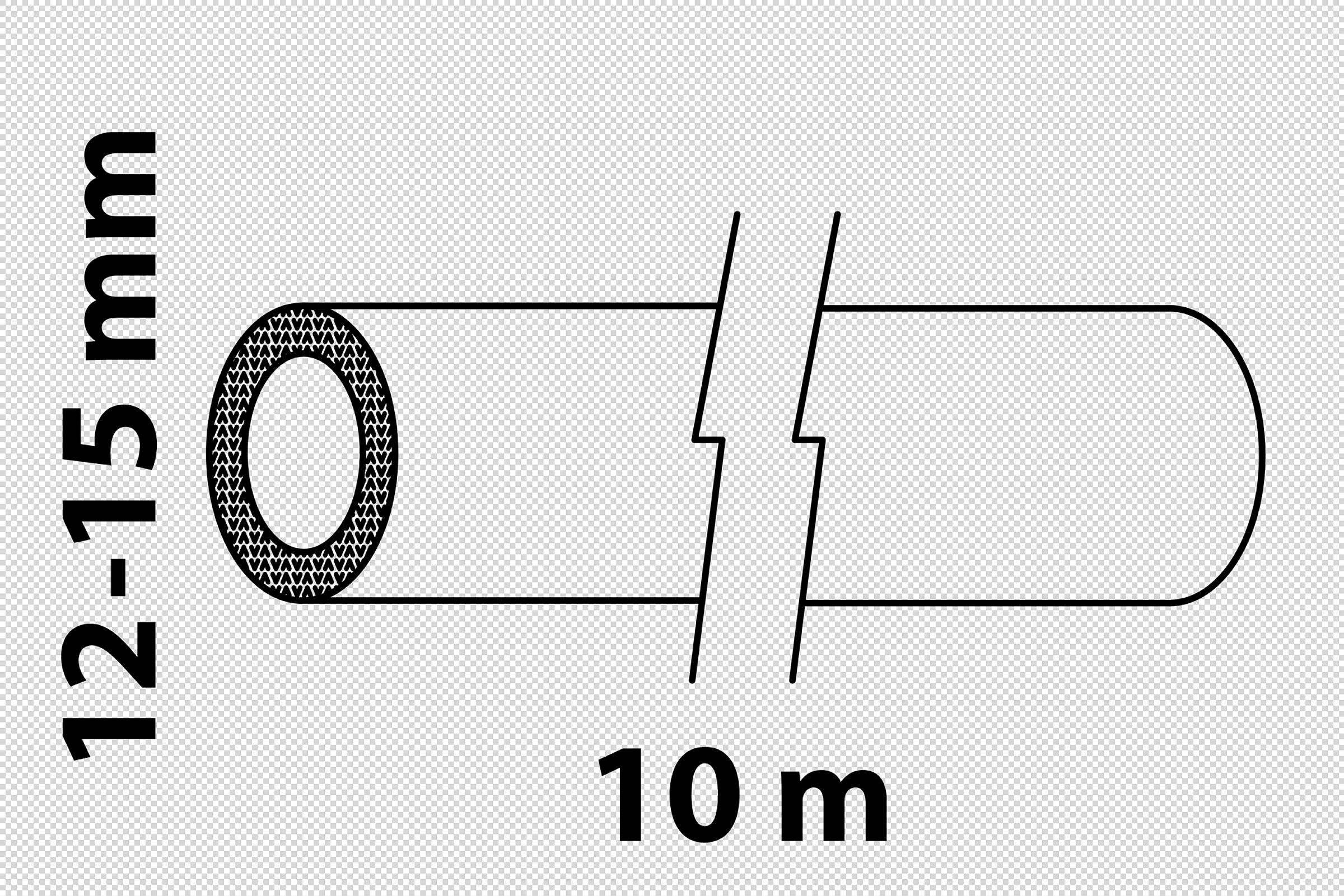 Isolierschlauch, Rolle 10 m, für Rohr 12-15 mm