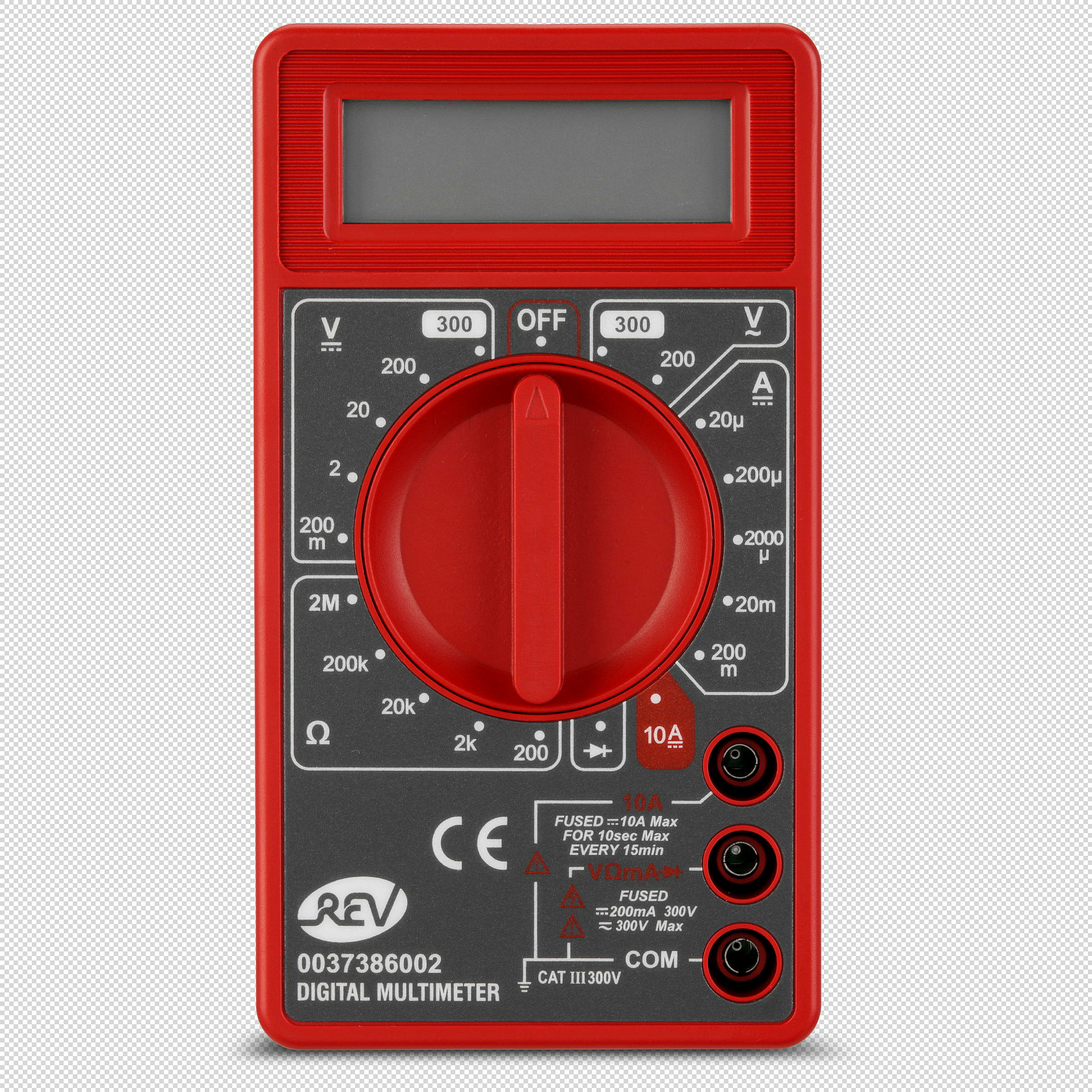 Vielfachmessgerät digital Basic schwarz/rot