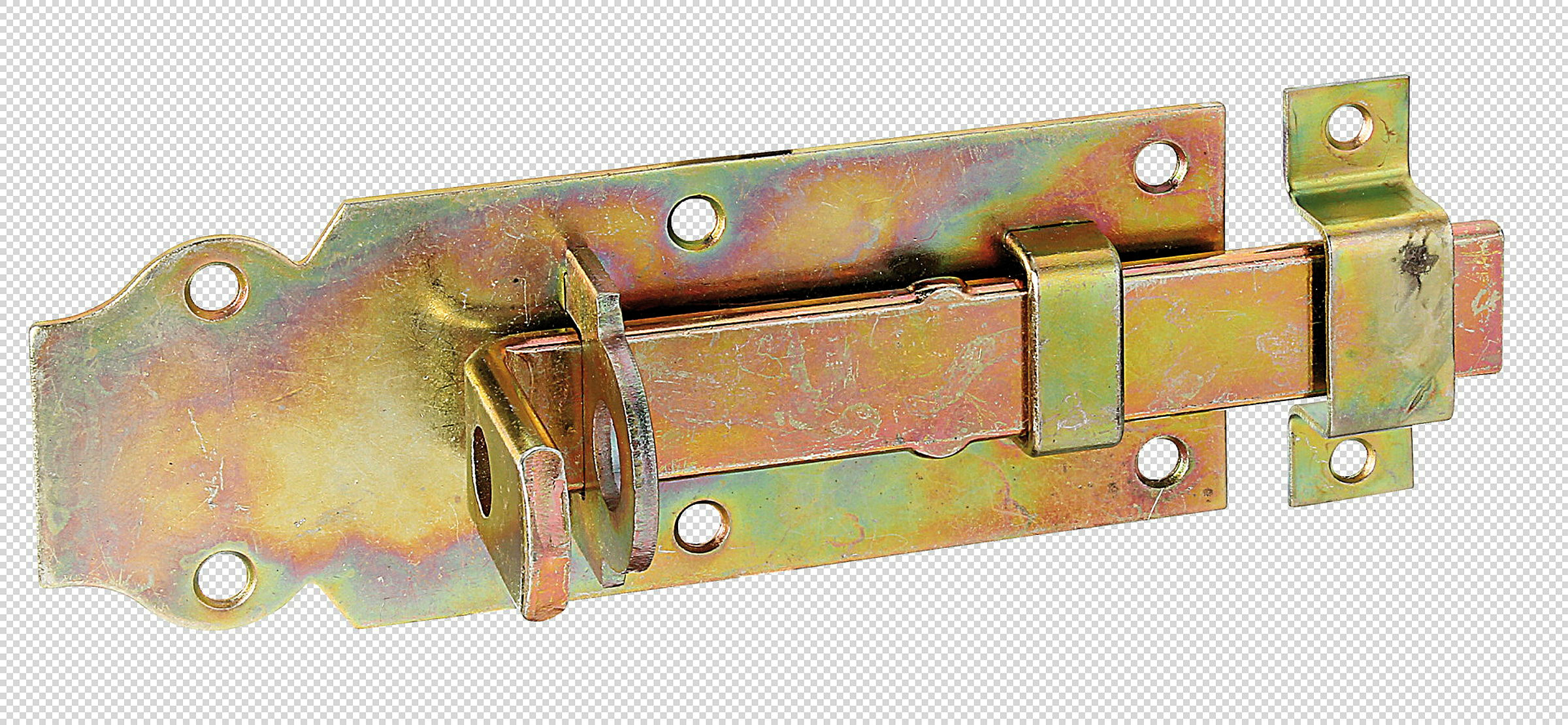 Schlossriegel mit flachem Griff 140x52 gerade verzinkt