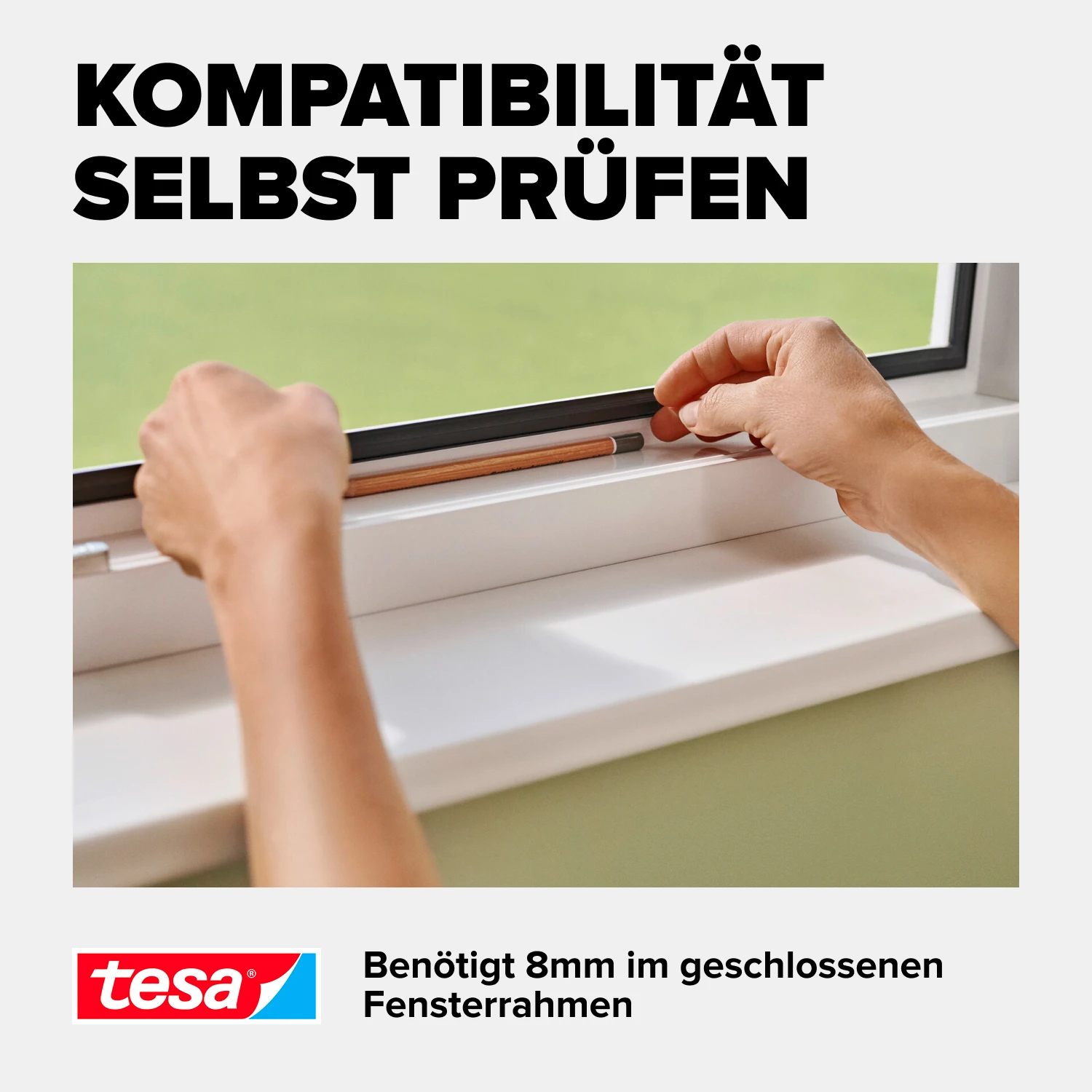 tesa® Anklipsrahmen Fliegengitter 1,00 m x 1,20 m