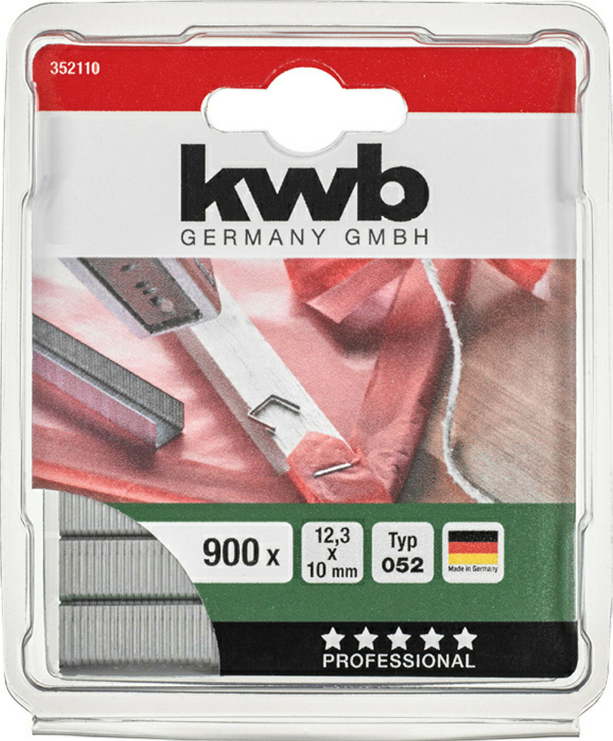 Klammern, 12,3 mm x 10 mm, Flachdraht, Stahl, 900 Stk.
