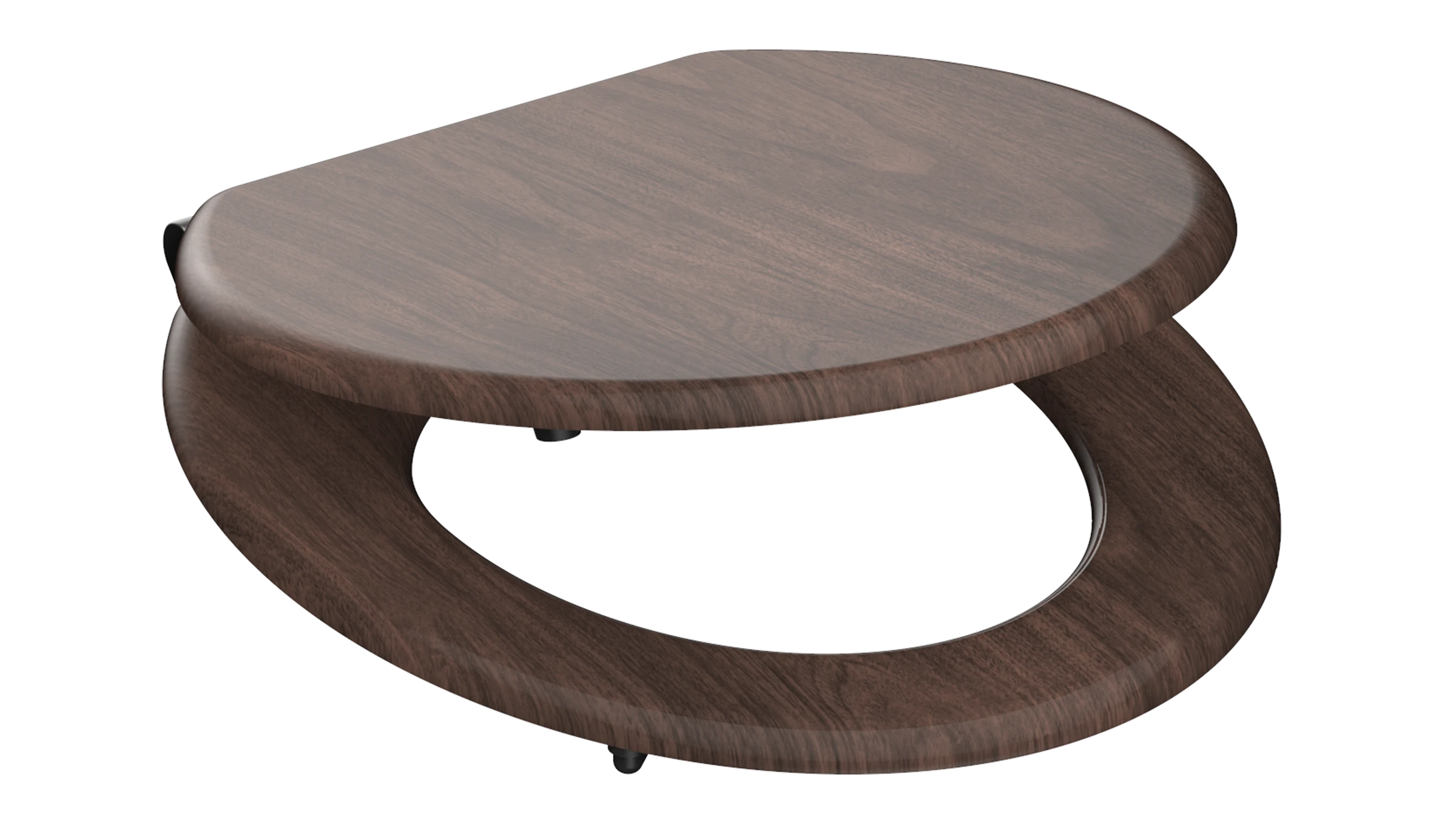 MDF WC-Sitz DARK WOOD, mit Absenkautomatik