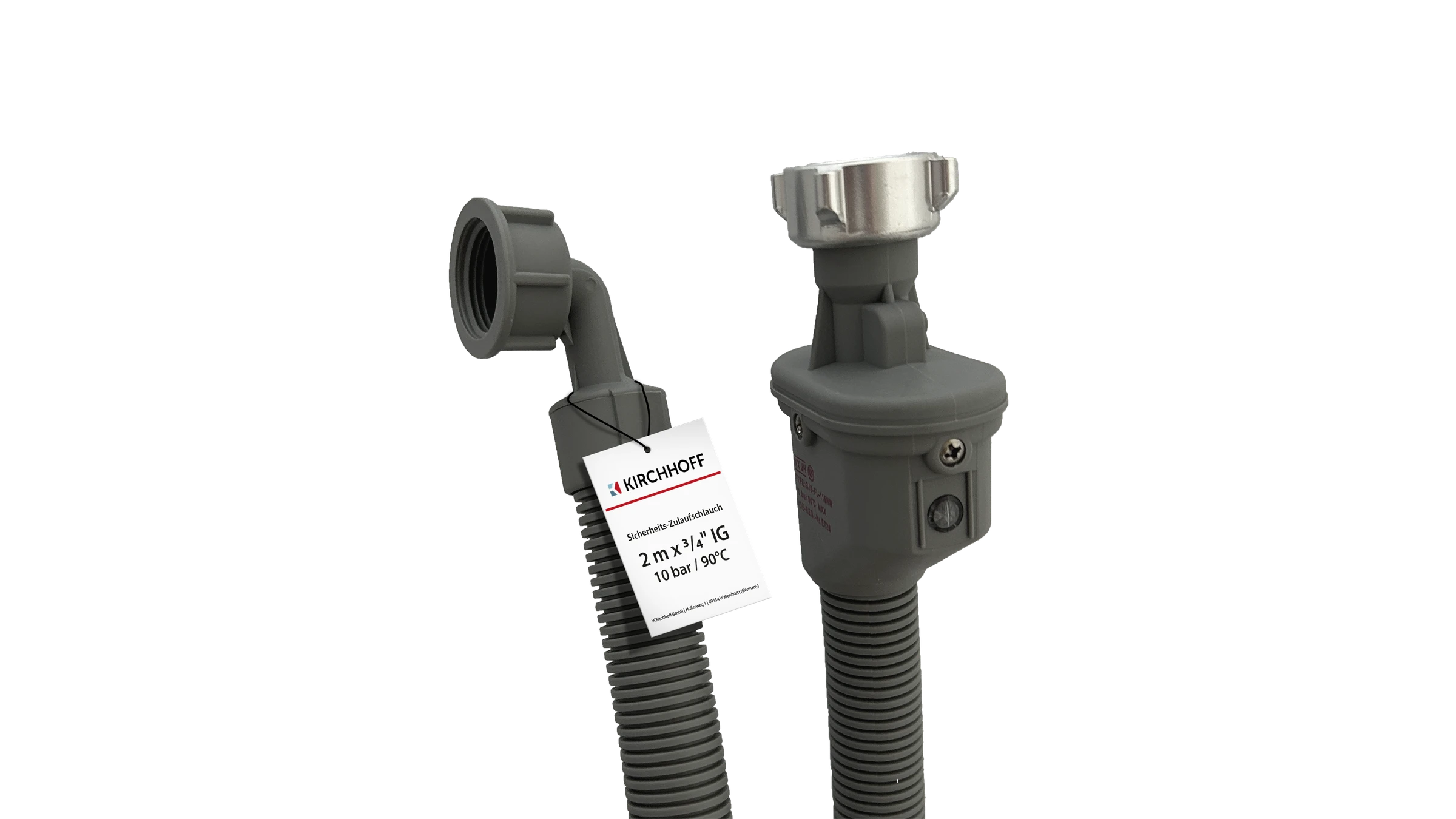 WAS Sicherheits-Zulaufschlauch, 3/4''IG x 2 m x 3/4''IG, 10 Bar / 90°C