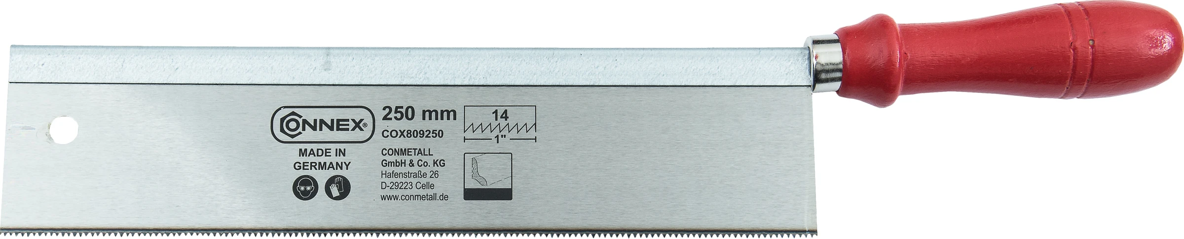 Feinsäge 250mm ger. Z. geschl.+geh.