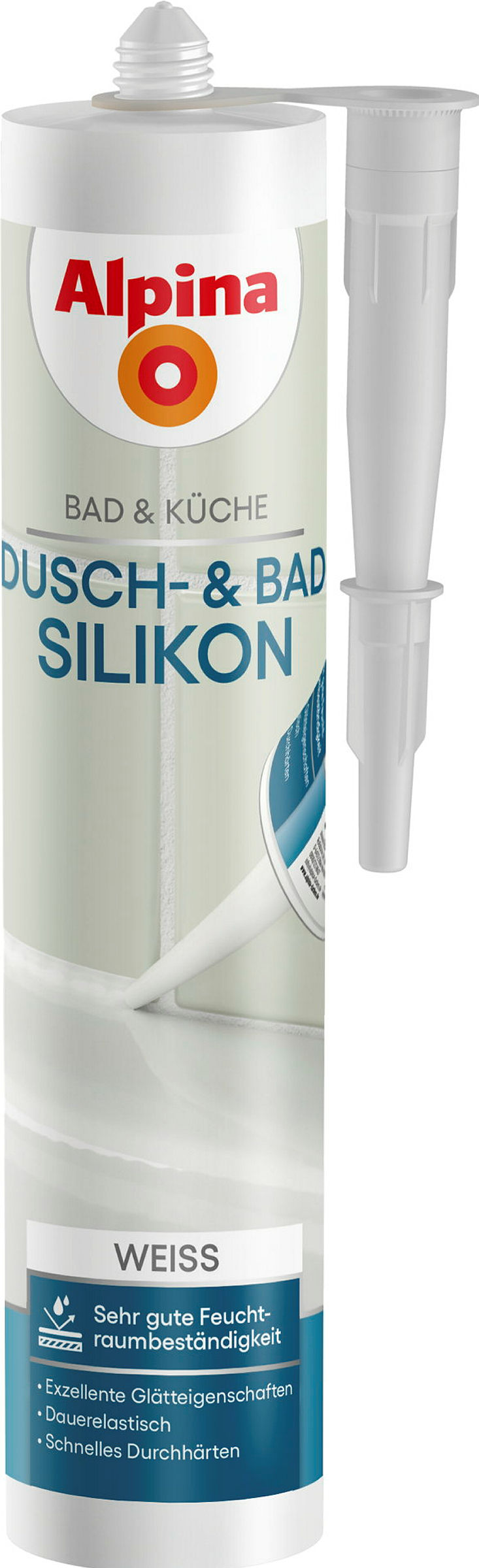 Alpina Bad & Küche Dusch-& Bad Silikon Weiss 0,3 Liter