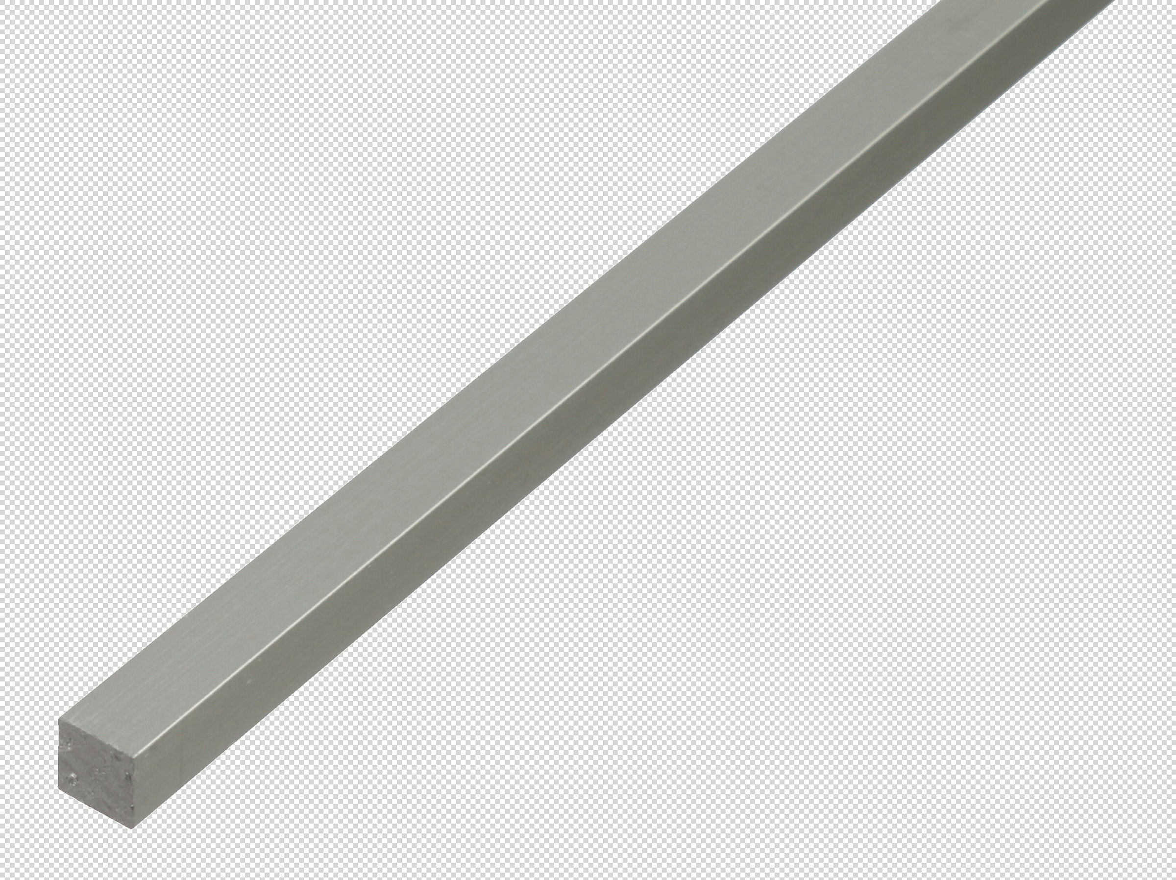 Vierkantstange 1m10x10 silberfarbig eloxiert