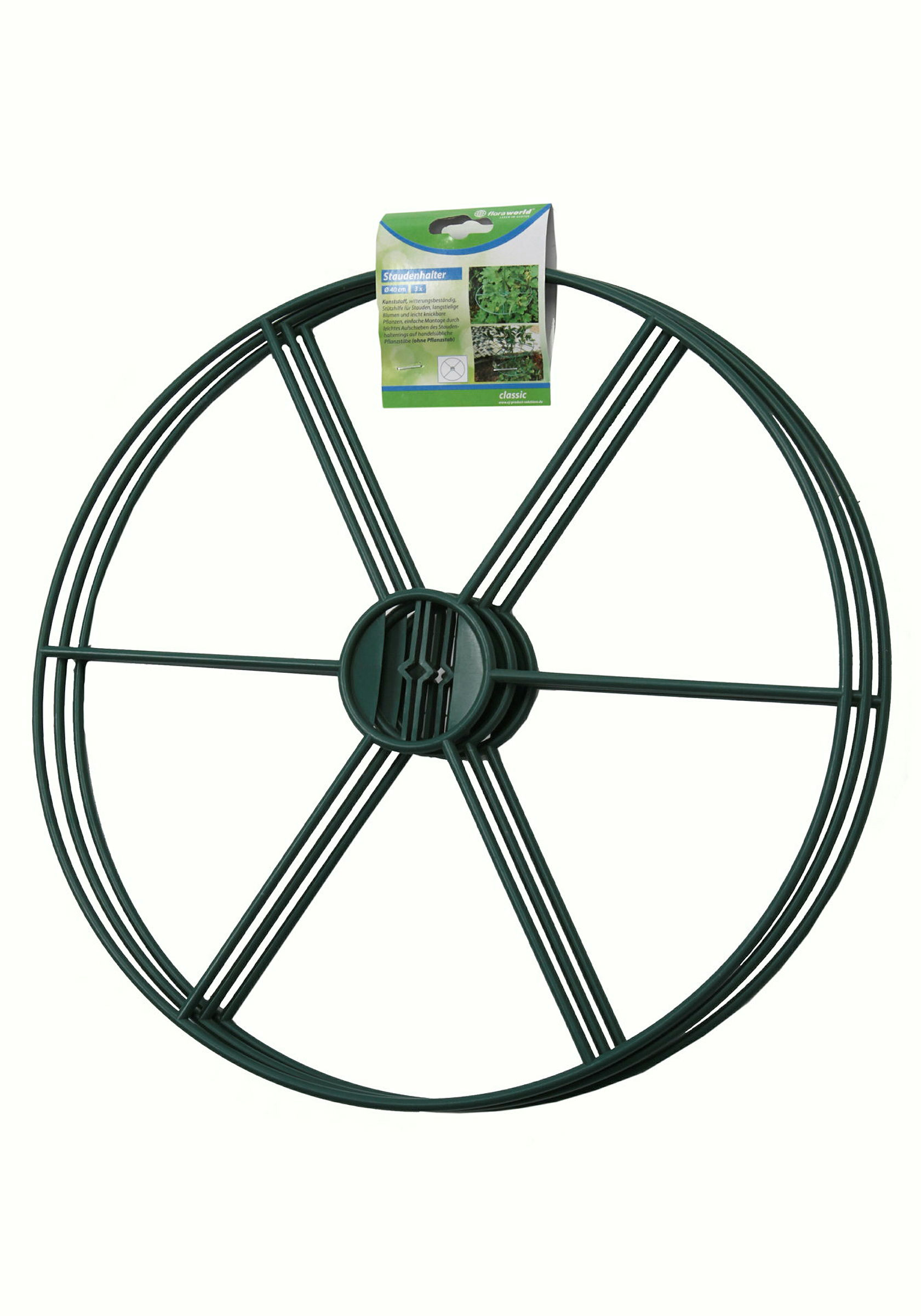Staudenhalter, Kunststoff, 40cm, 3 Stück