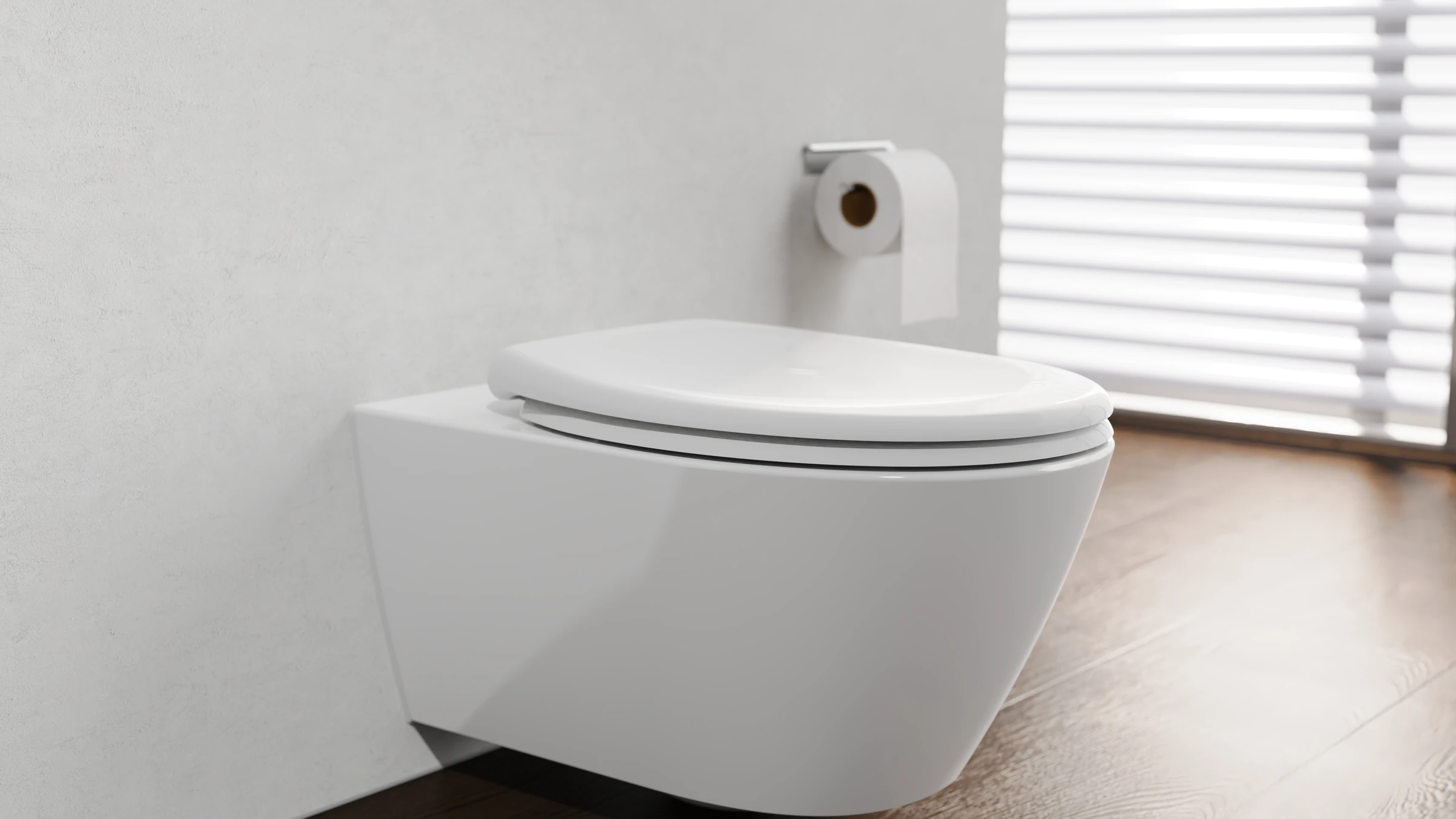 Duroplast WC-Sitz WHITE, mit Absenkautomatik und Schnellverschluss