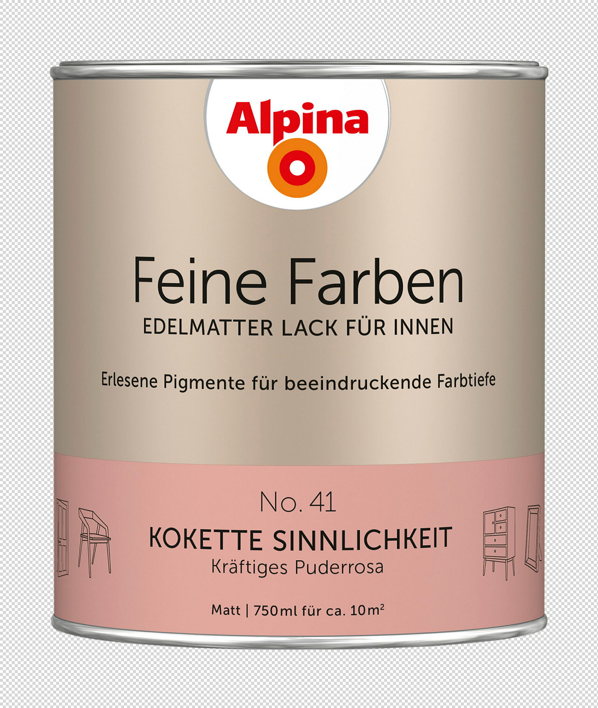 Alpina Feine Farben Lack No. 41 Kokette Sinnlichkeit® edelmatt 750ml