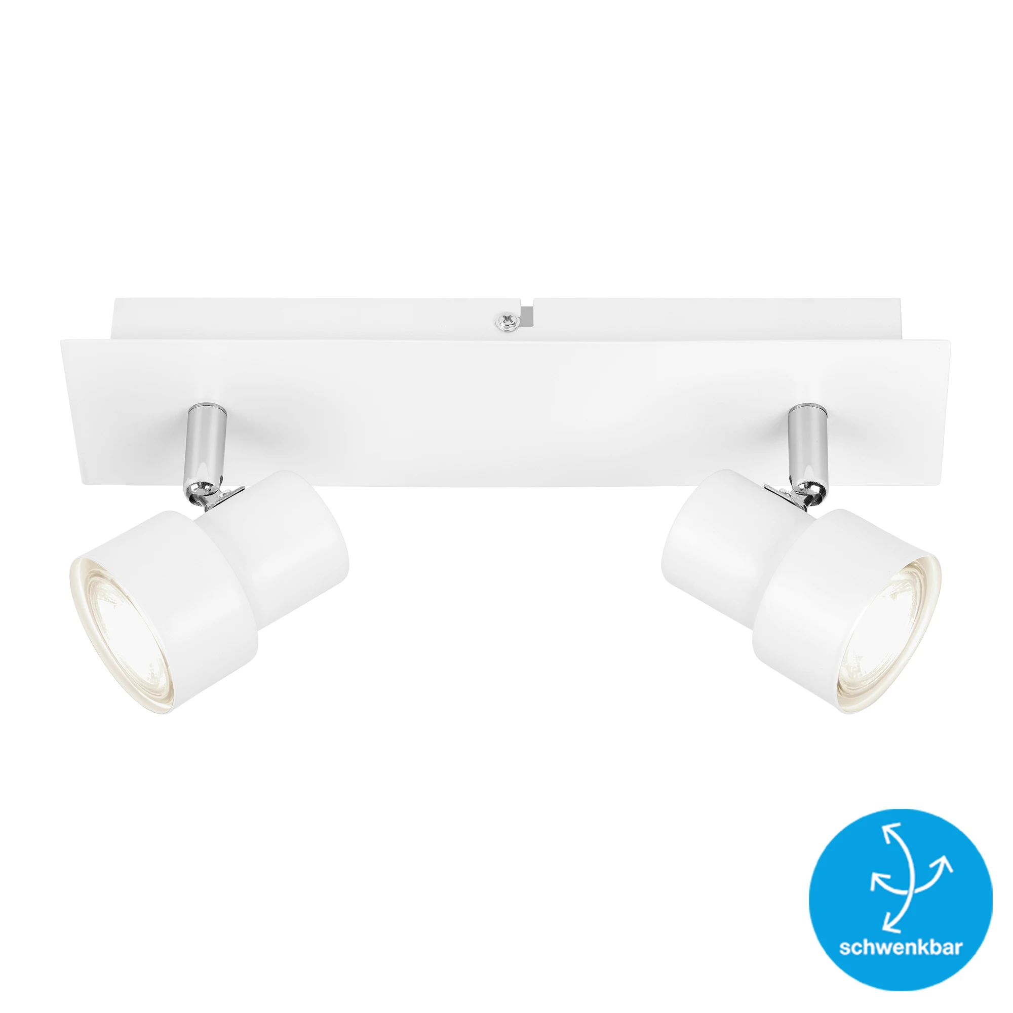 LED Deckenleuchte, weiß, 2xLED/GU10/4,9W