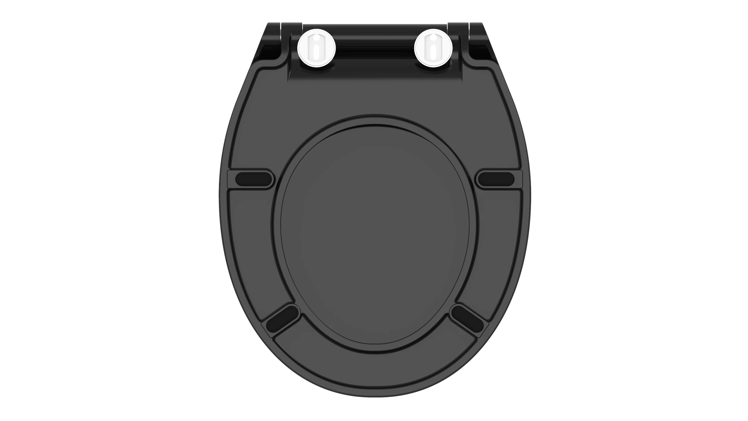 Duroplast WC-Sitz SLIM BLACK, mit Absenkautomatik und Schnellverschluss