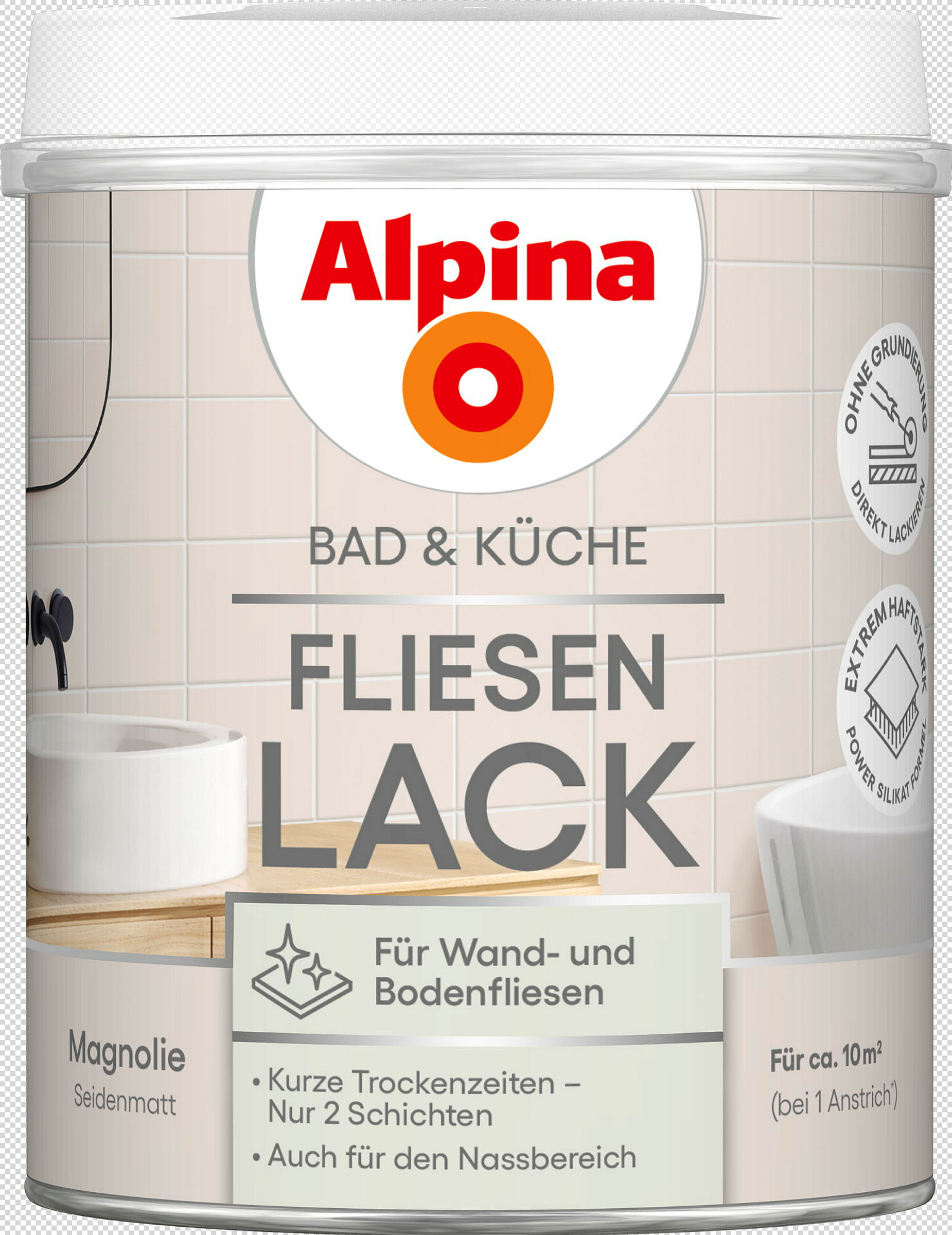 Alpina Bad & Küche Fliesen-Lack Magnolie SM 750ml