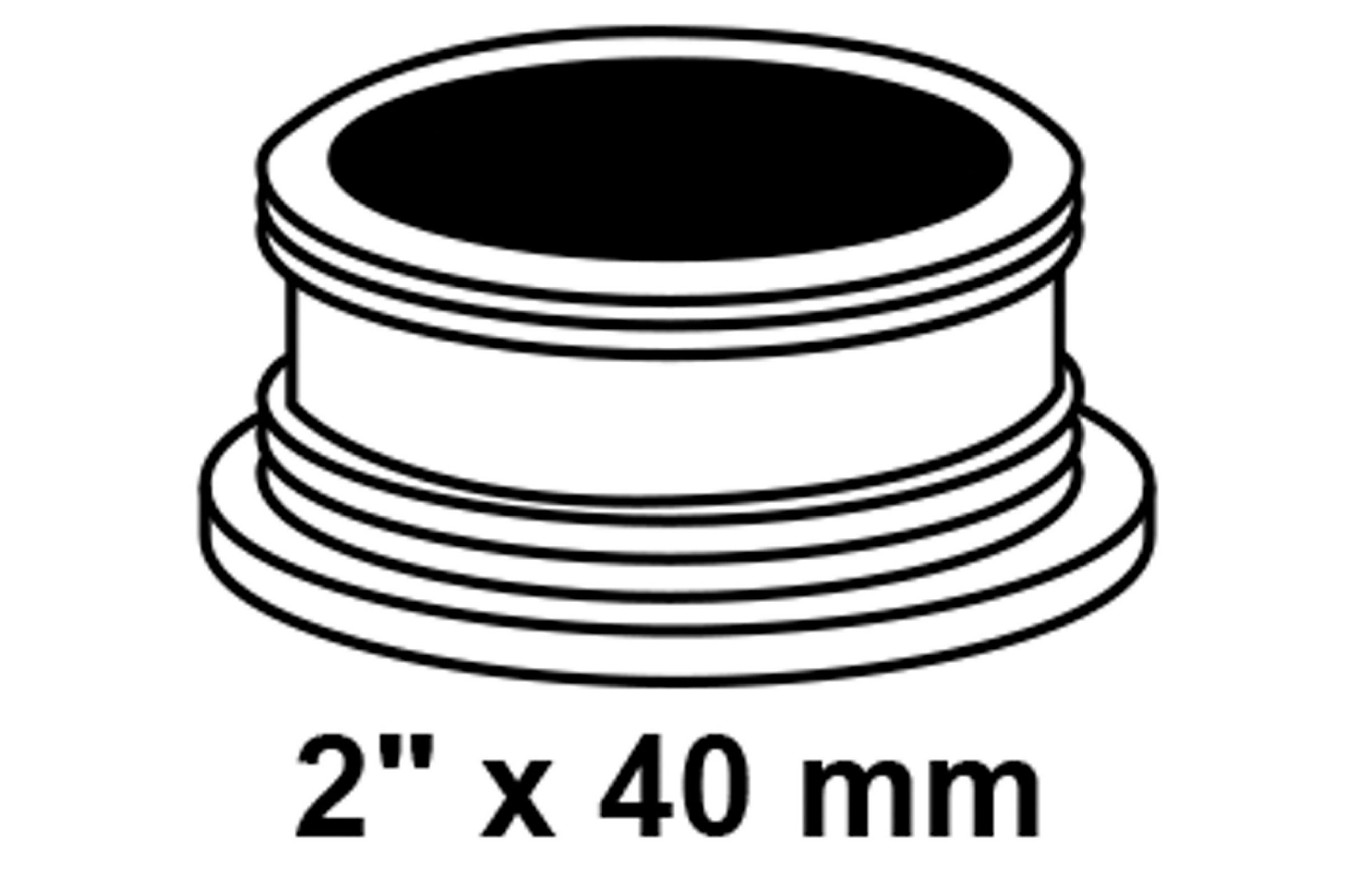 Gewindenippel, 2'' x 40 mm, für Siphonabgang