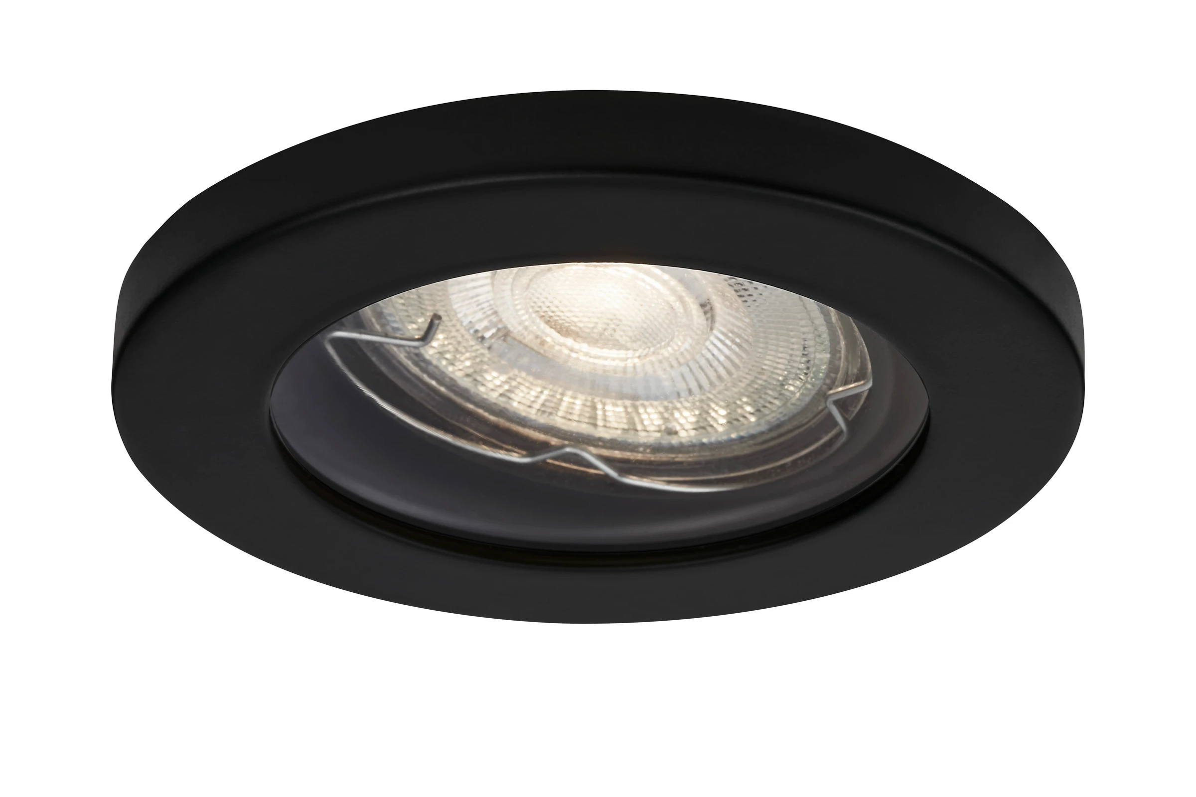 LED Einbauleuchten 3er-Set, matt-schwarz, 3xLED/GU10/4,7W