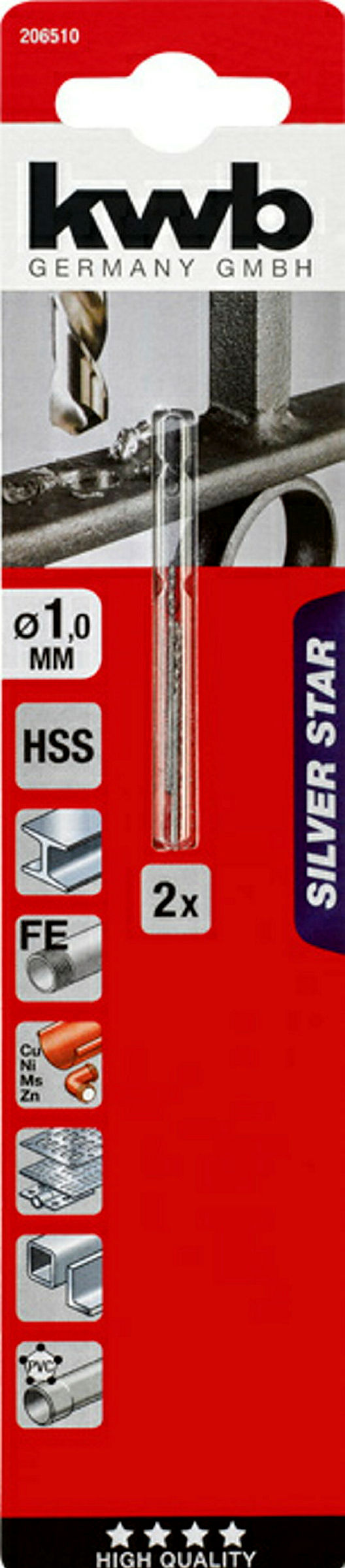 SILVER STAR HSS Spiralbohrer, ø 1.0 mm
