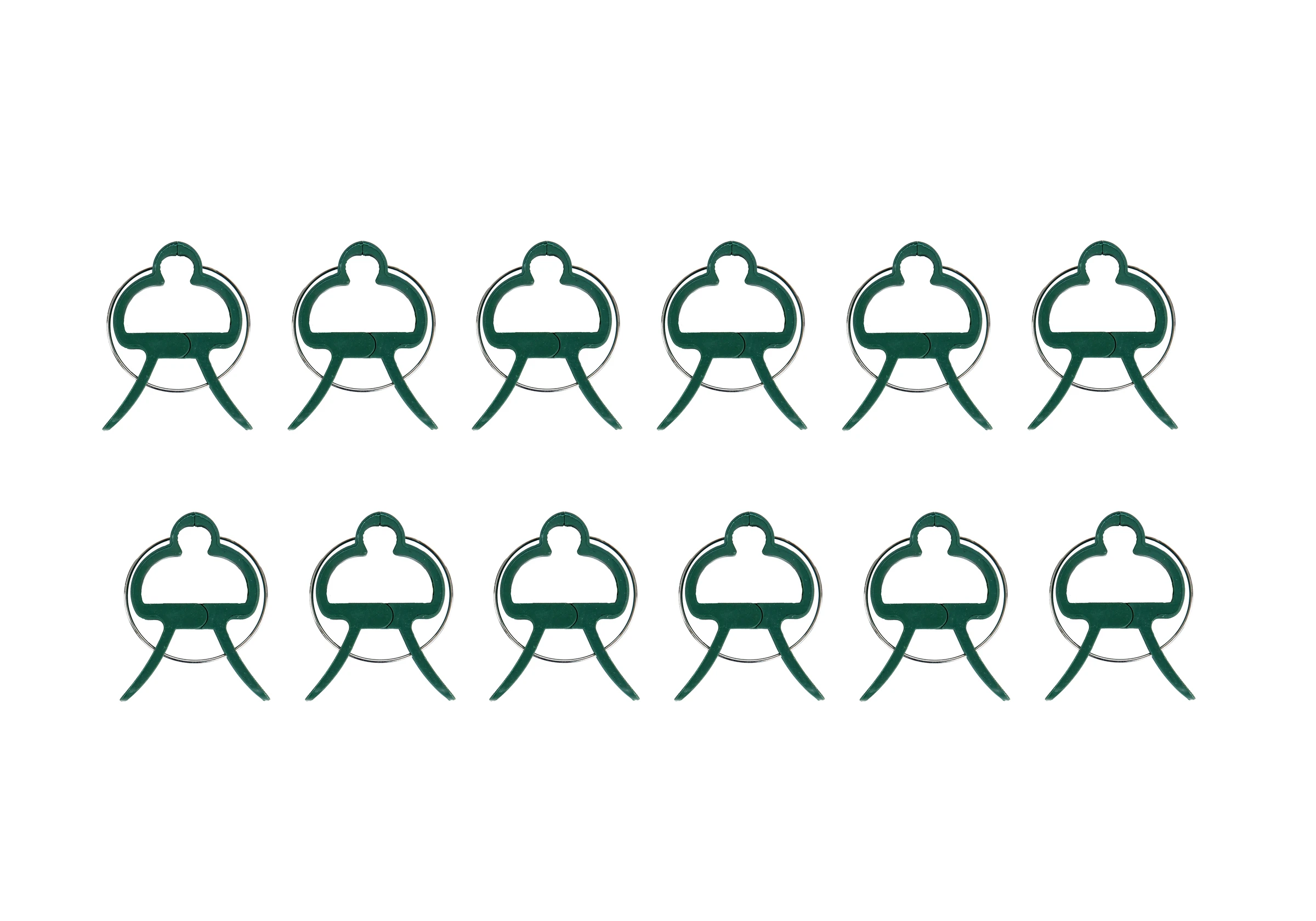 Pflanzenclip 12er-Set classic, 6,5 cm, Größe 2, witterungsbeständig, extra