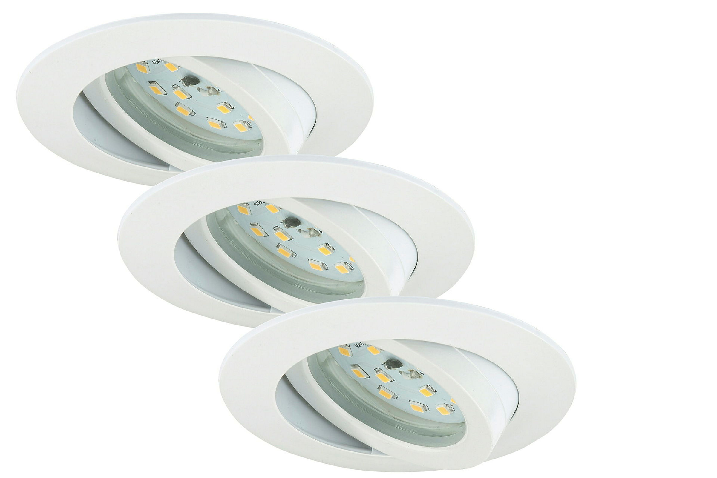 LED Einbauleuchten, weiß, 3er-Set, 3xLED-Modul/4,8W