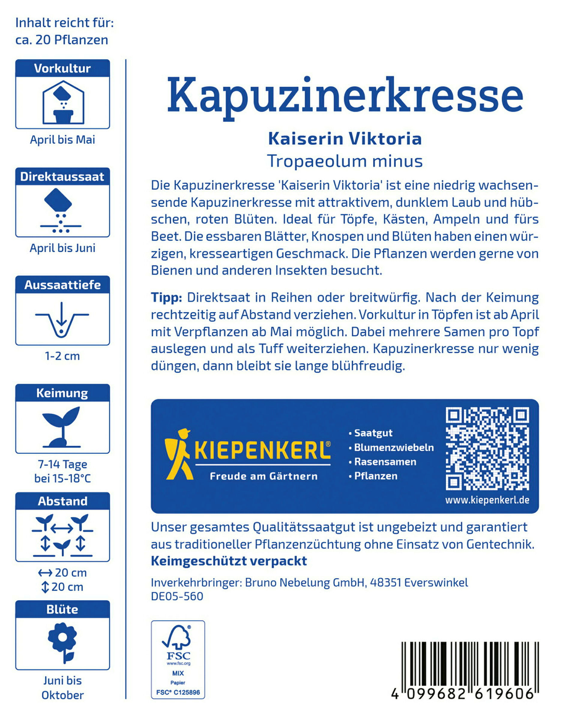 Kiepenkerl Kapuzinerkresse Kaiserin Viktoria