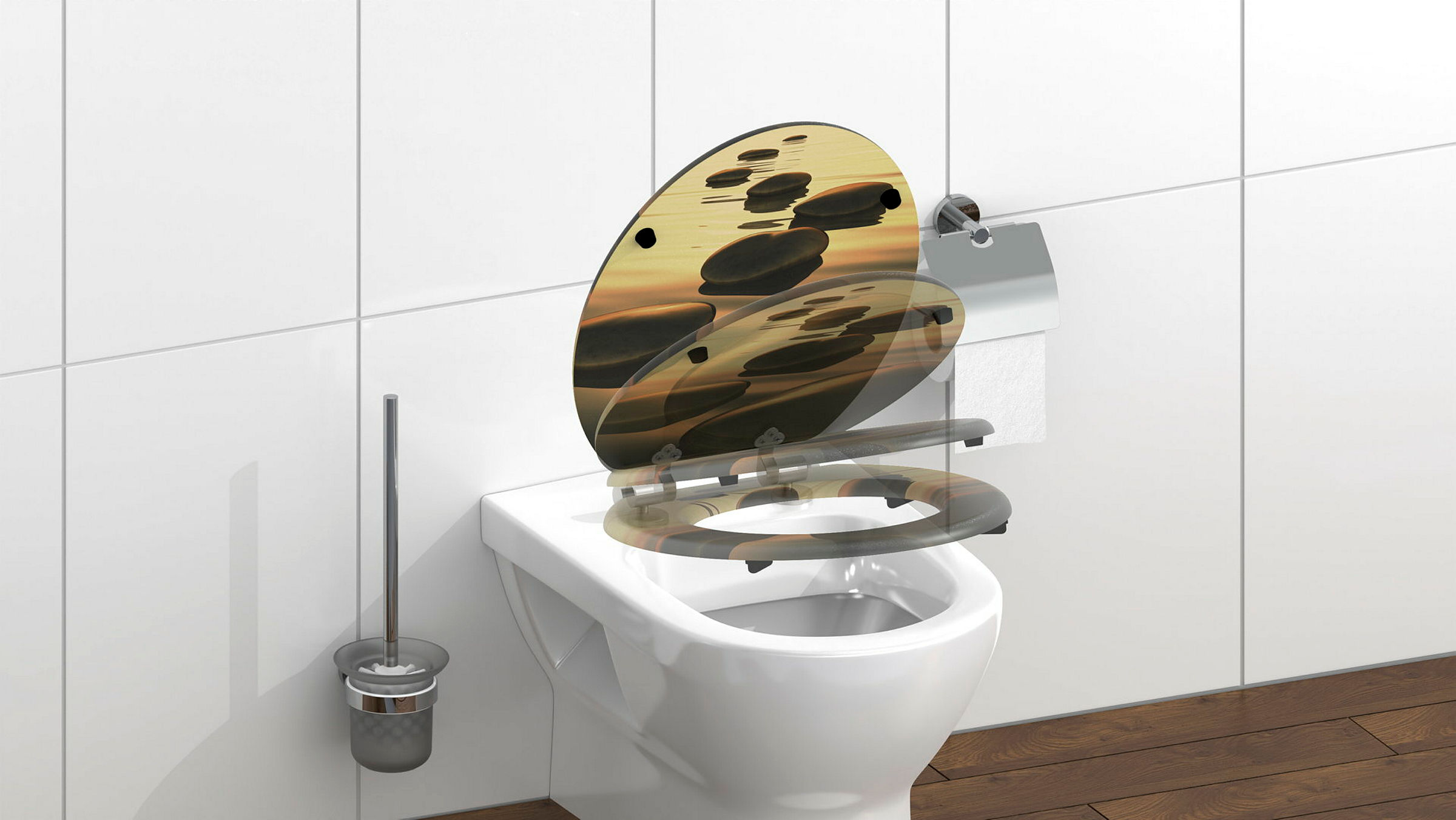 MDF WC-Sitz SEA STONE, mit Absenkautomatik