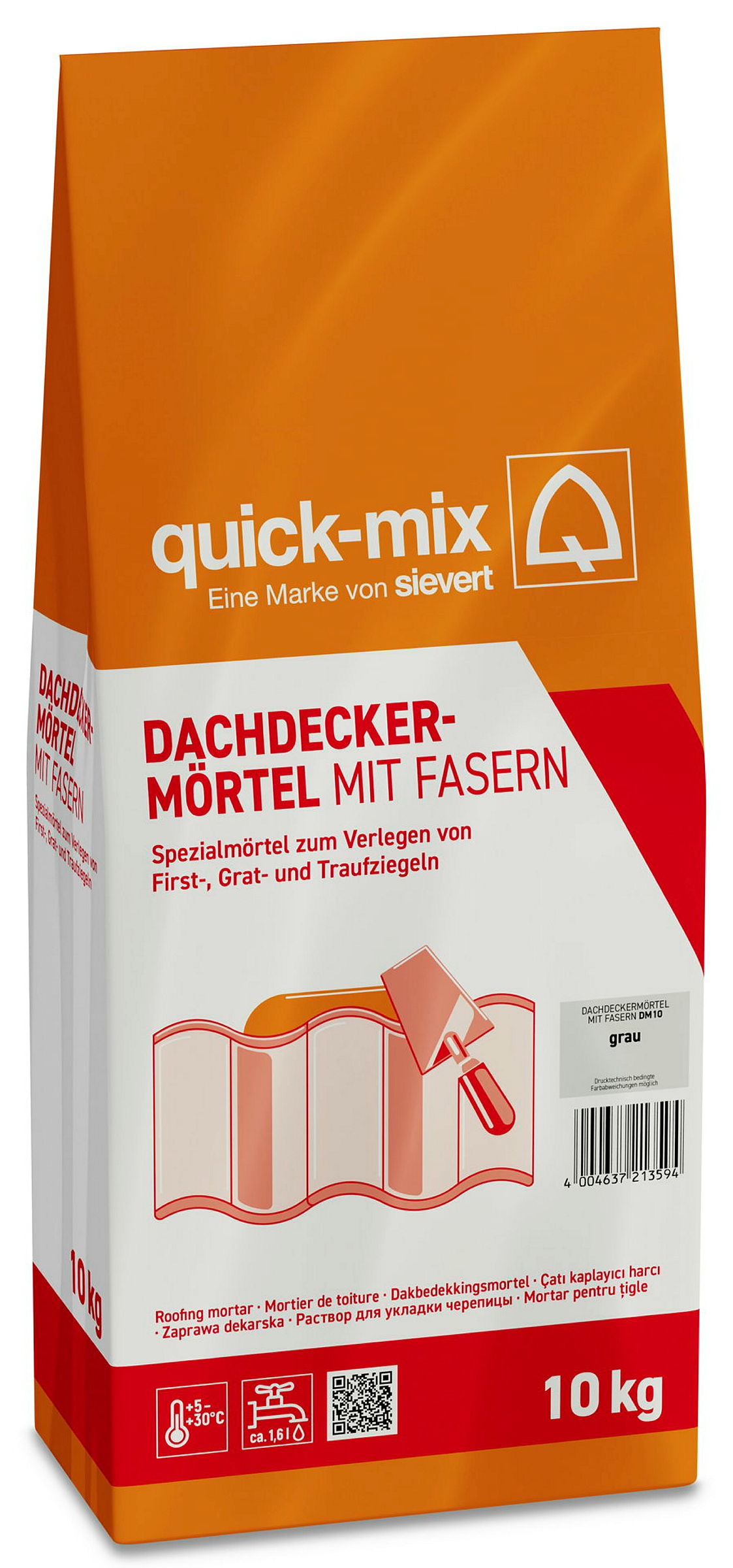 quick-mix Dachdeckermörtel 10 kg grau