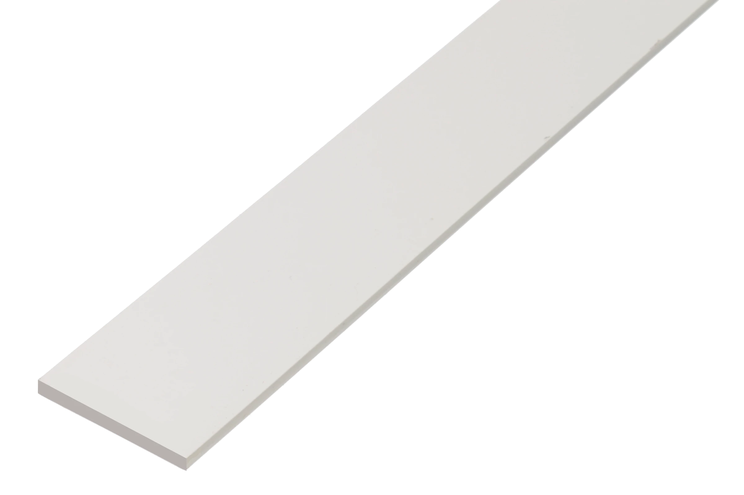 Flachstange Kunststoff weiß 20x2 mm, 1m