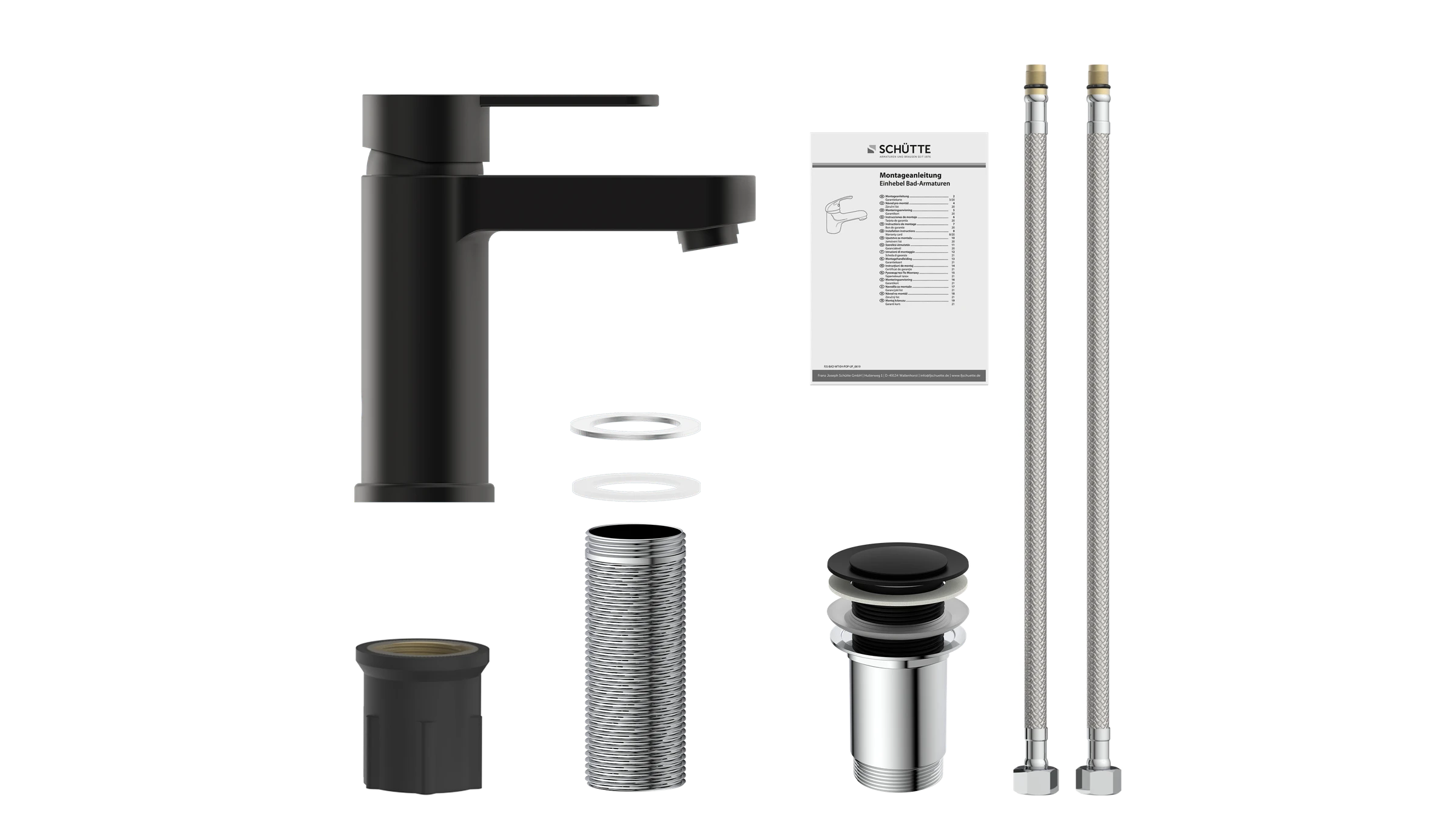 ELEPHANT Waschtischarmatur, Schwarz matt