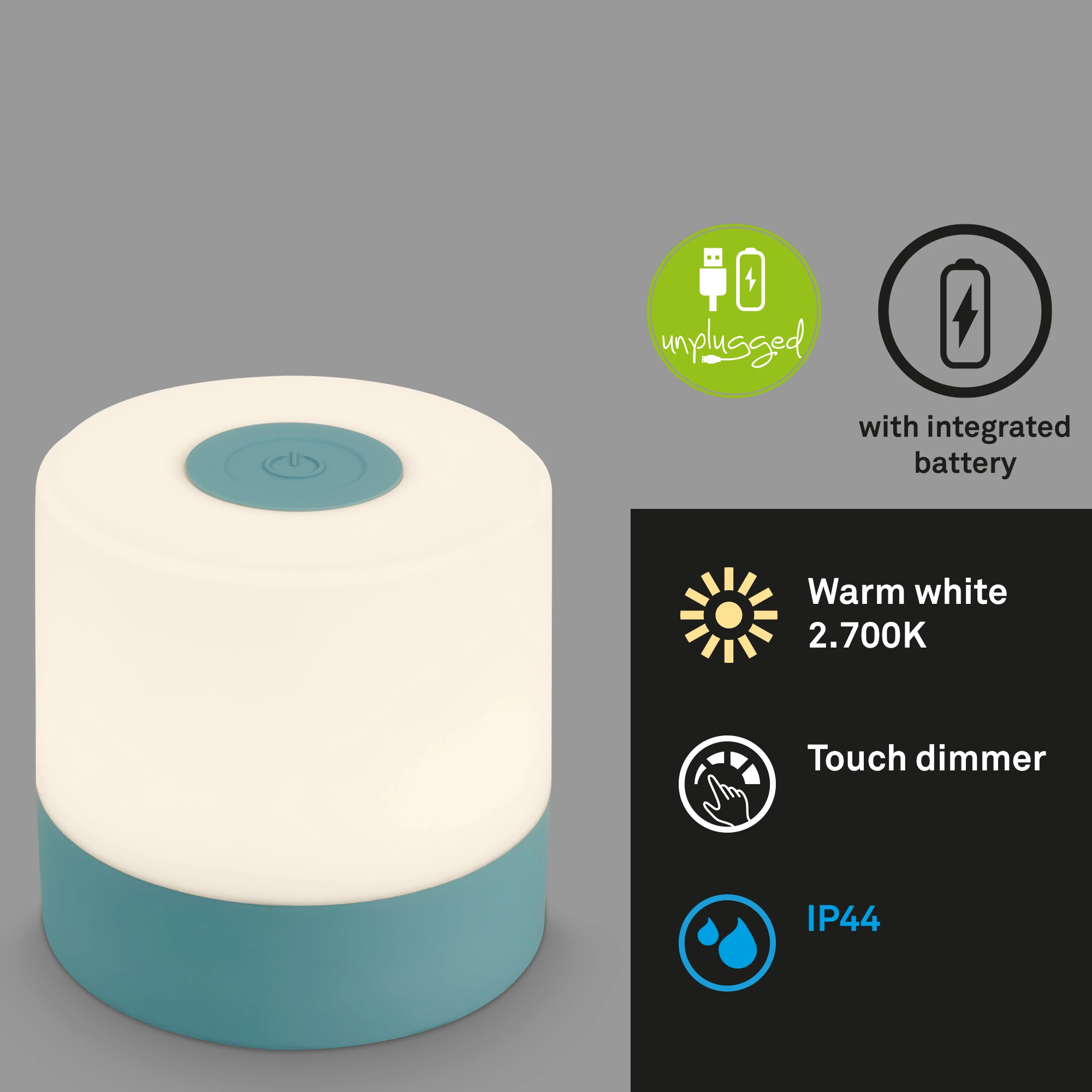 SMAL Akku LED Tischleuchte, blau, 1xLED/2W
