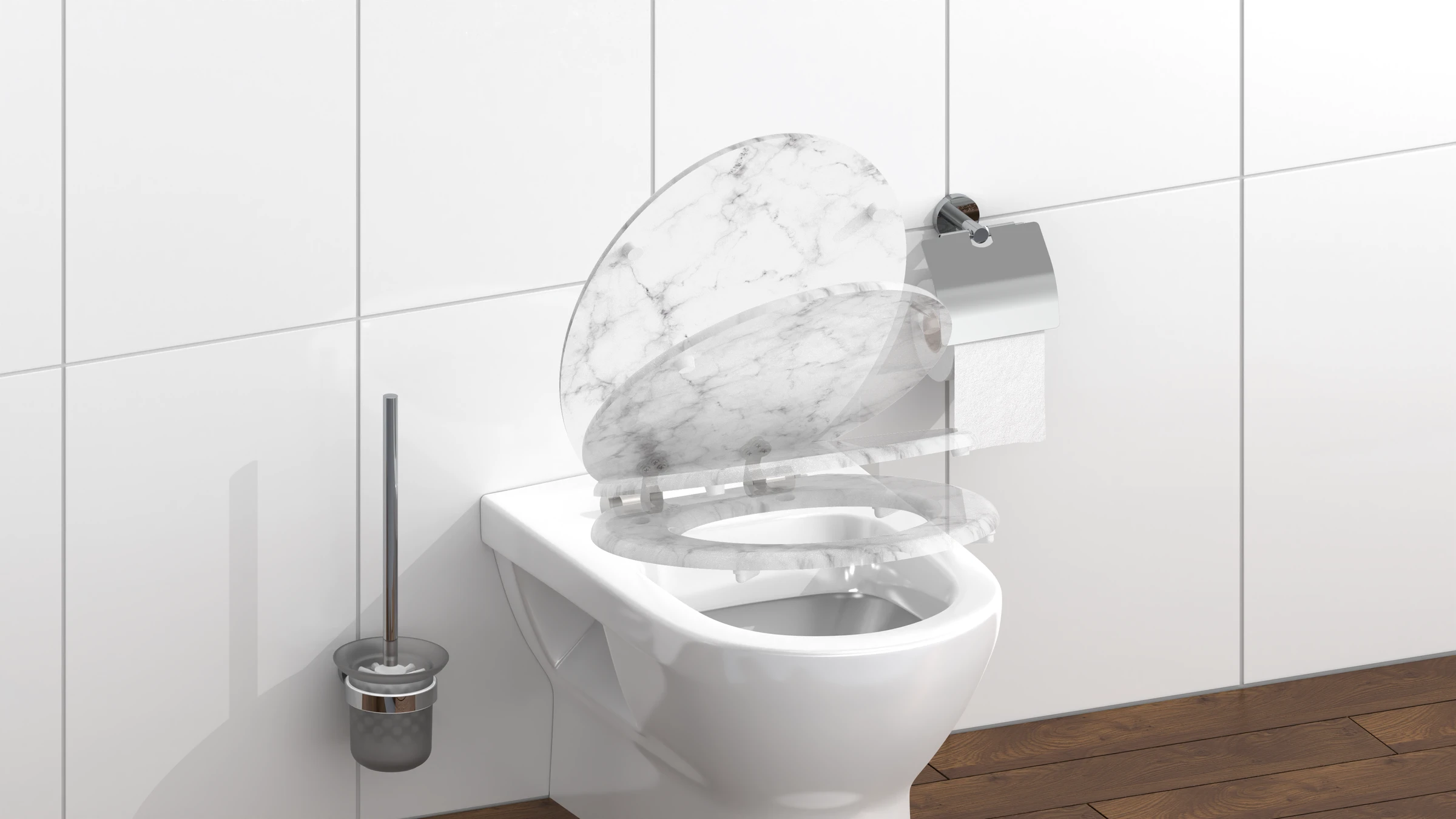 MDF WC-Sitz MARMOR STONE, mit Absenkautomatik