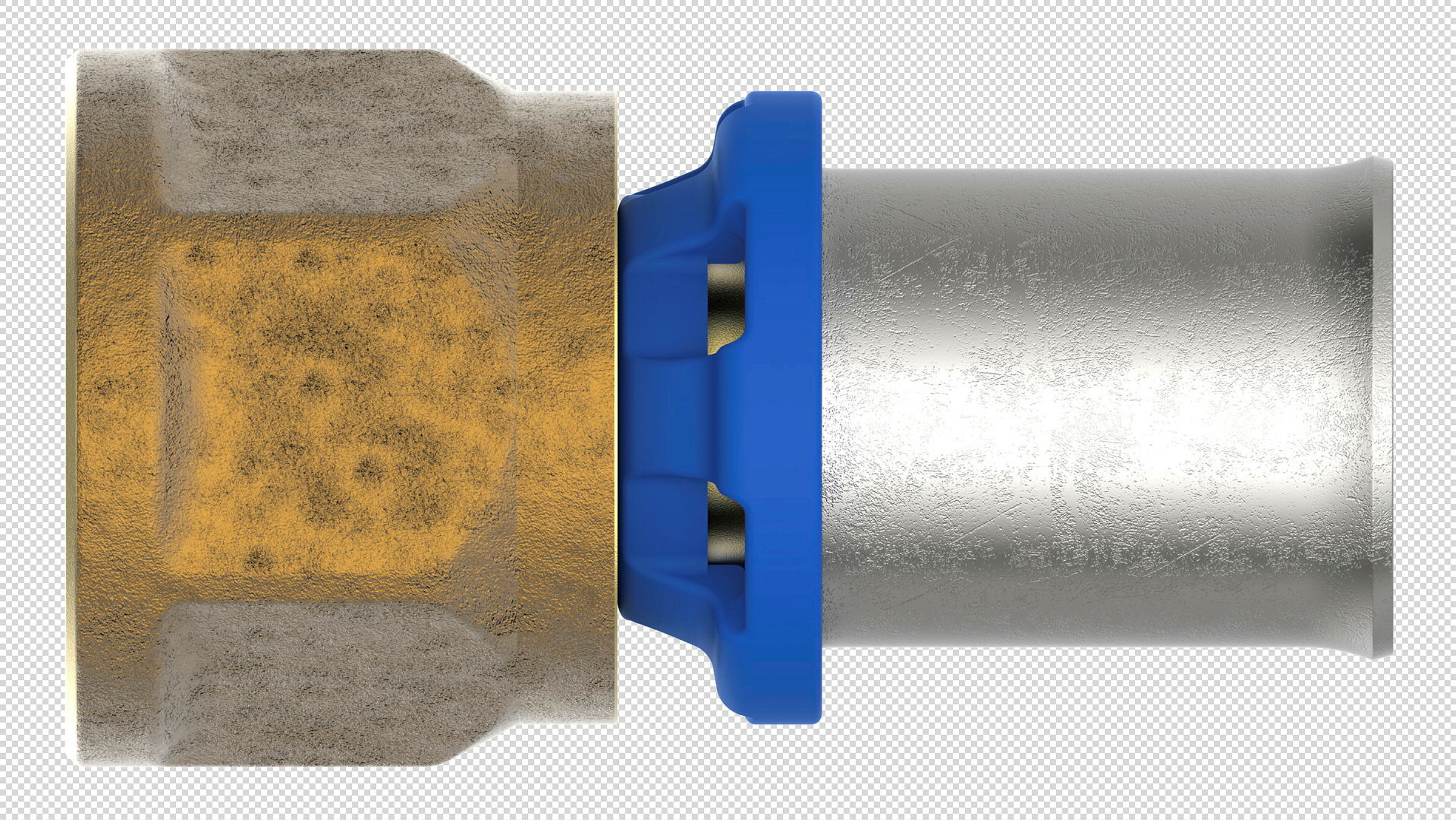 MS Übergangsstück, blank, 26 mm x 3/4''IG, Pressfitting für MSVR