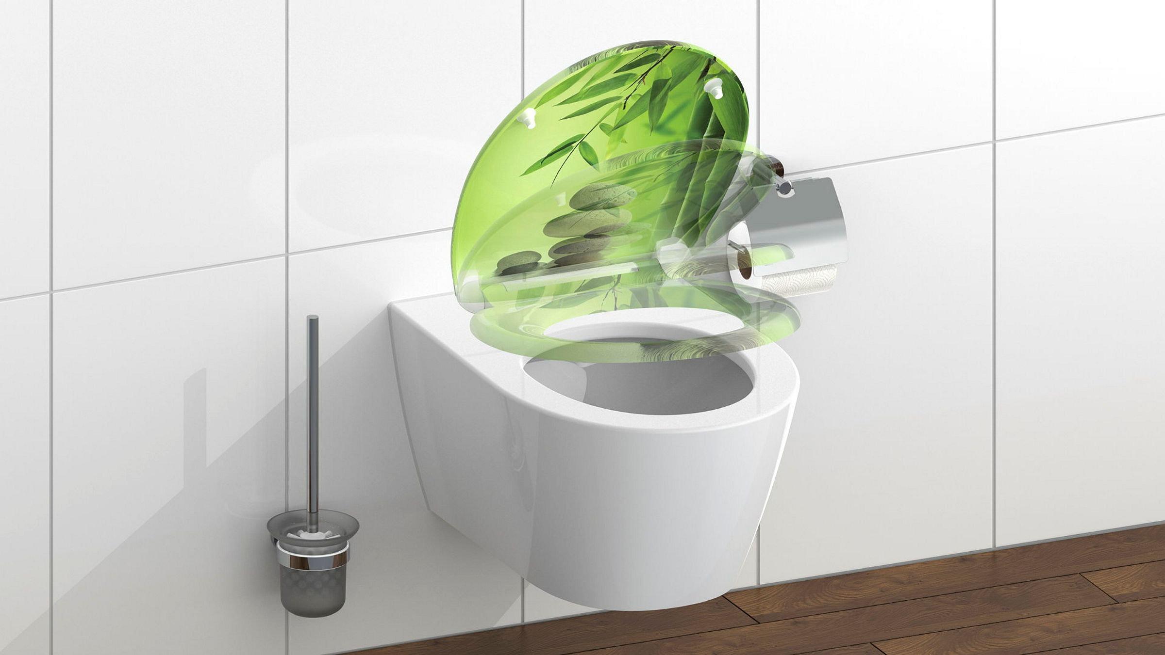 Duroplast WC-Sitz GREEN GARDEN, mit Absenkautomatik und Schnellverschluss
