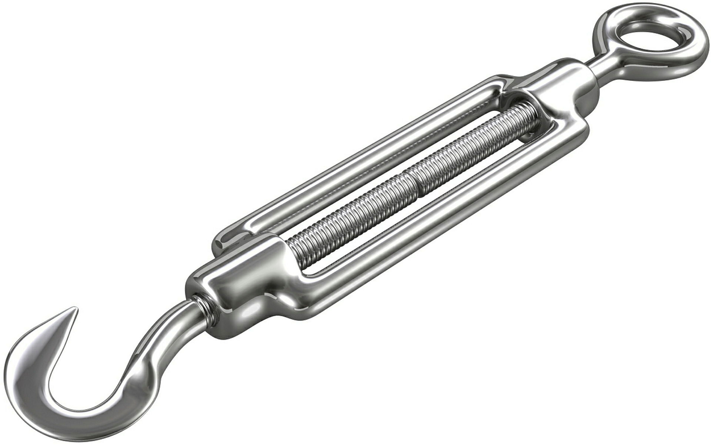 Spannschloss mit Haken und Öse aus Edelstahl (SB-Box) 120 mm, M-8
