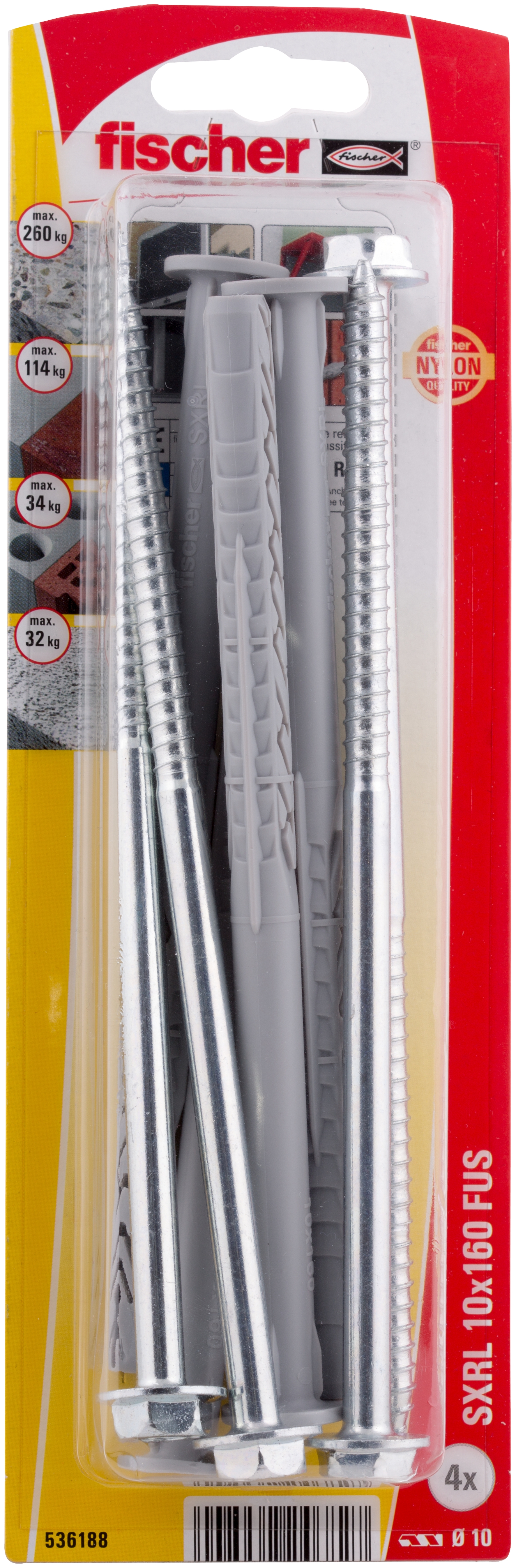 fischer Langschaftdübel SXRL 10 x 160 FUS Sechskantschraube mit U-Scheibe
