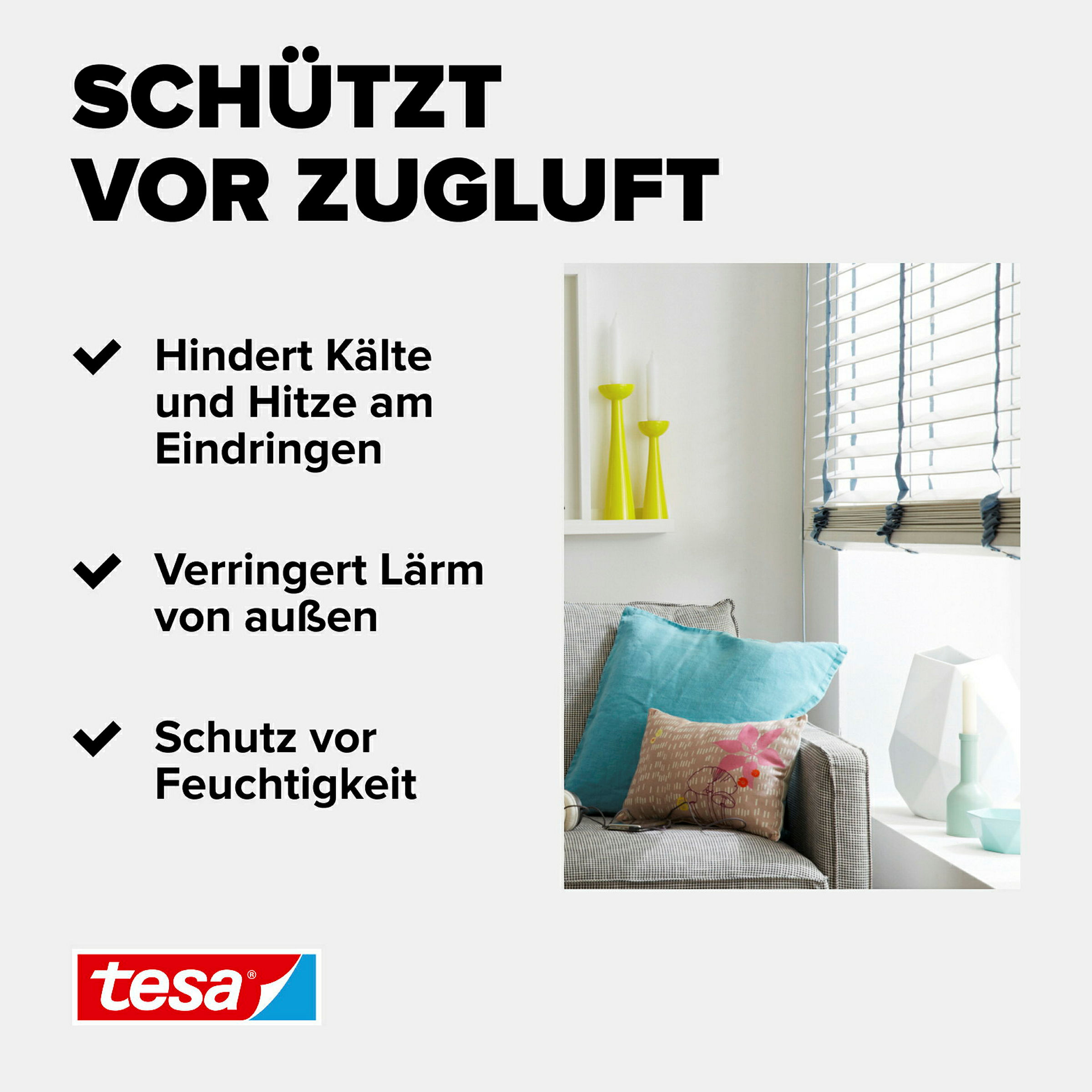 tesamoll® Universal Schaumstoff, weiß, für Spalten von 1-5mm