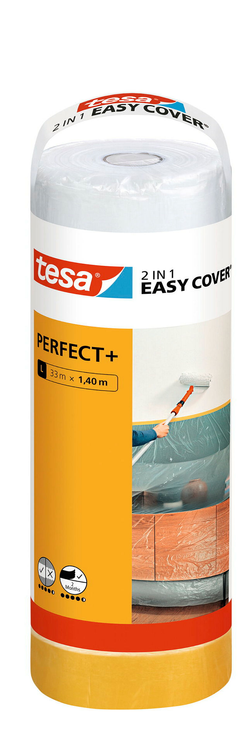 tesa® Easy Cover Perfect+ Nachfüllrolle L, 33m x 1,40m