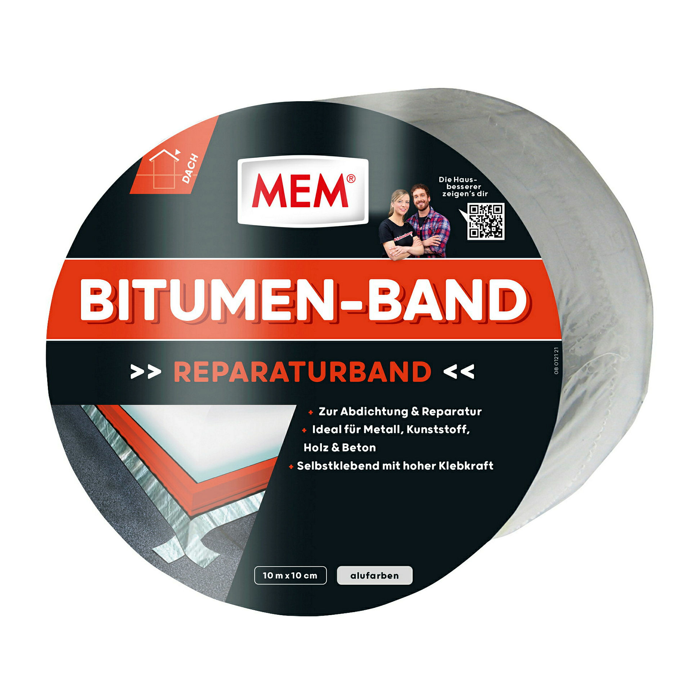 MEM Bitumen-Band, 10 m x 10 cm alu