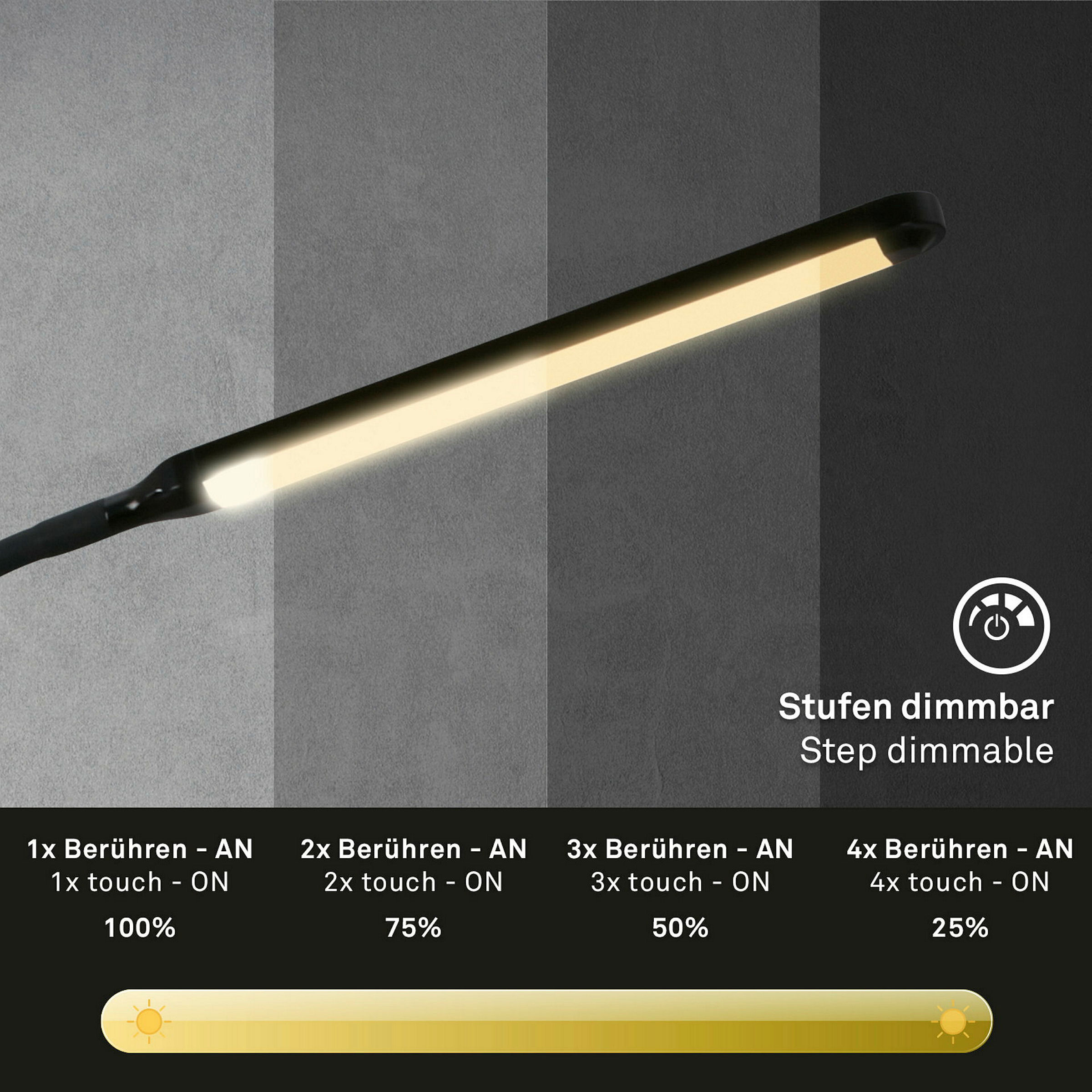 LED Stehleuchte, schwarz, 1xLED-Platine/6,5W